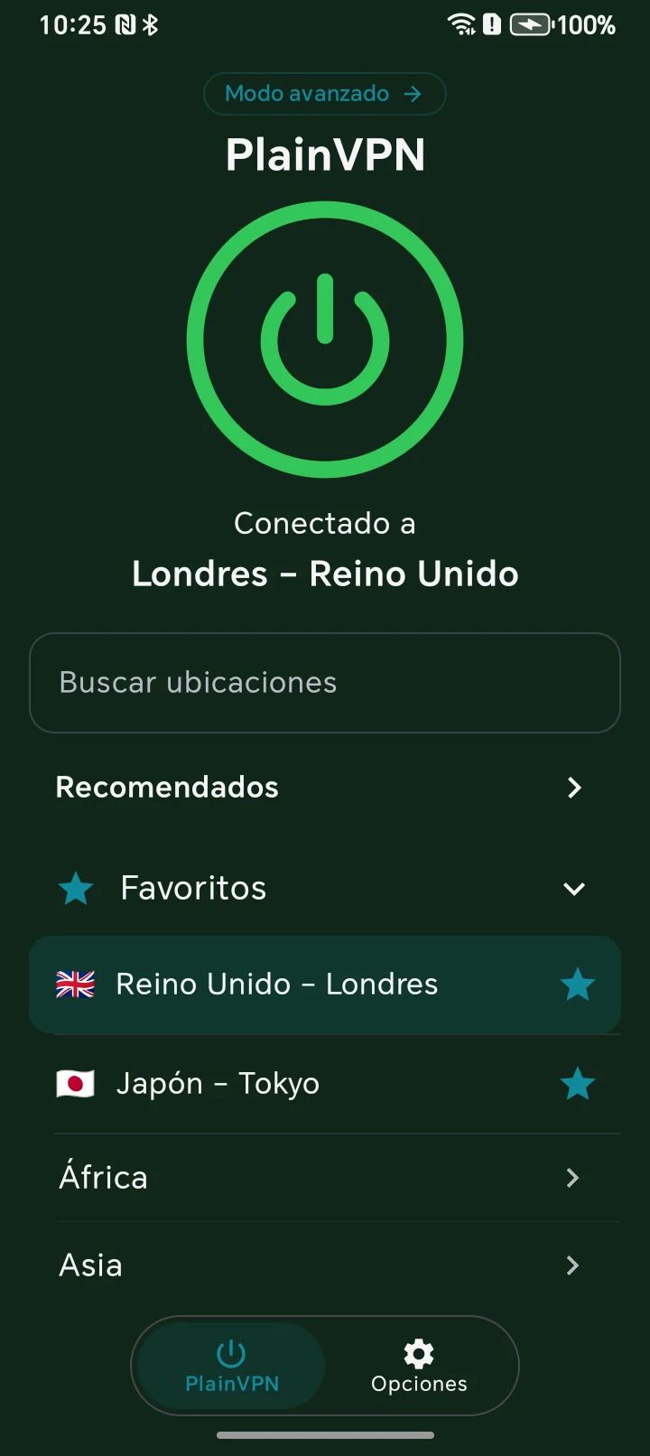 PlainVPN Android — Modo Simple
