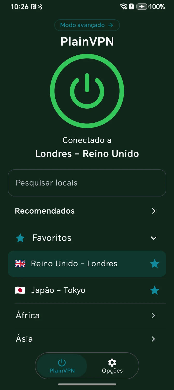 PlainVPN Android — Modo Simples
