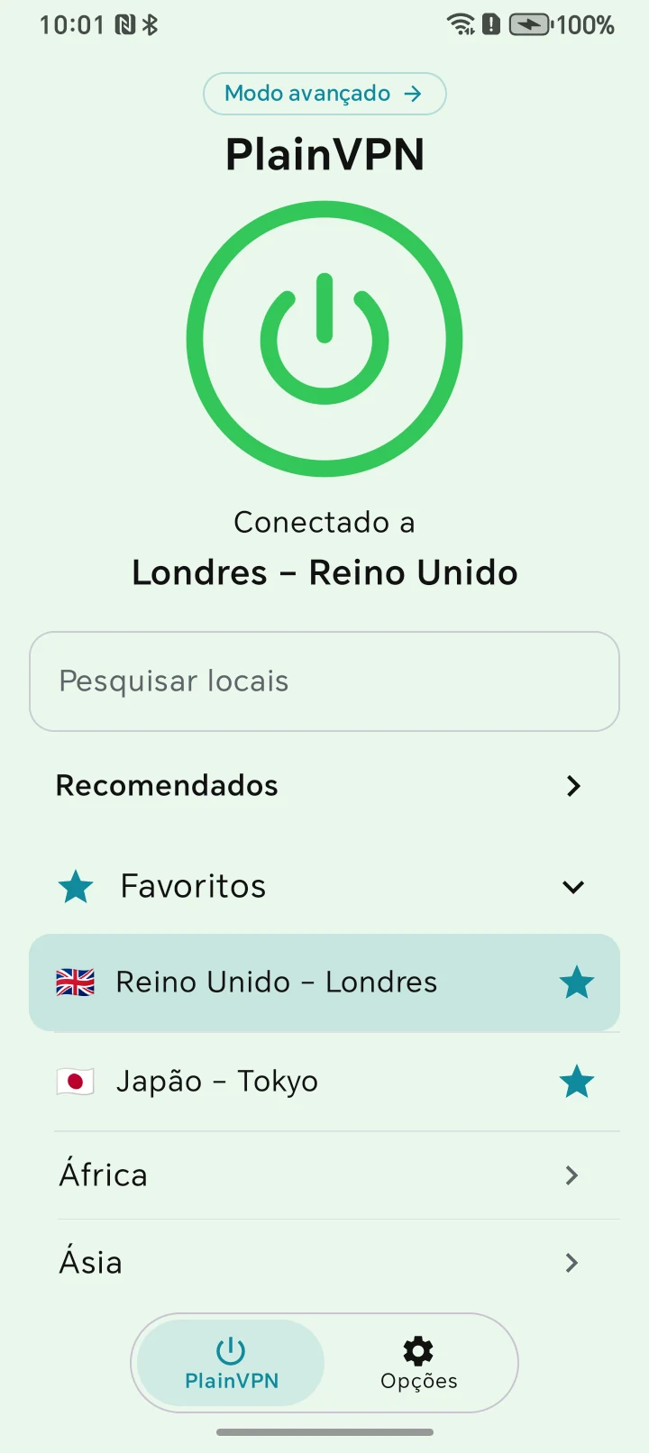 PlainVPN Android — Modo Simples