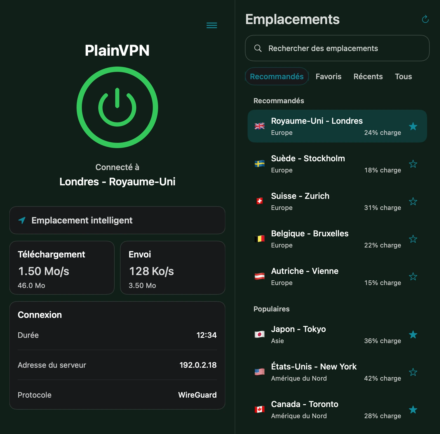 PlainVPN — Mode Avancé