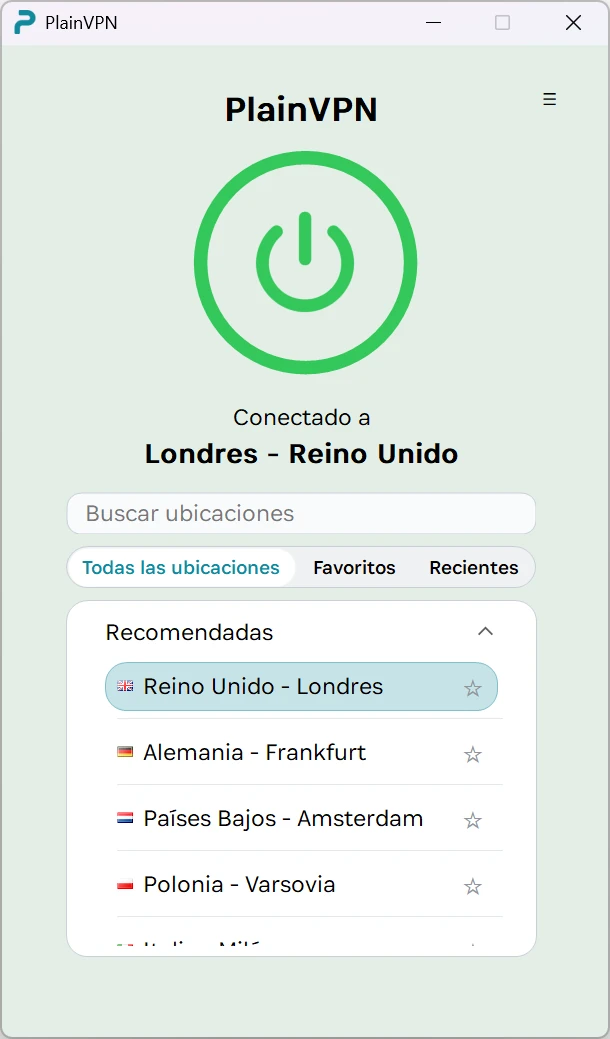 PlainVPN — Modo Simple