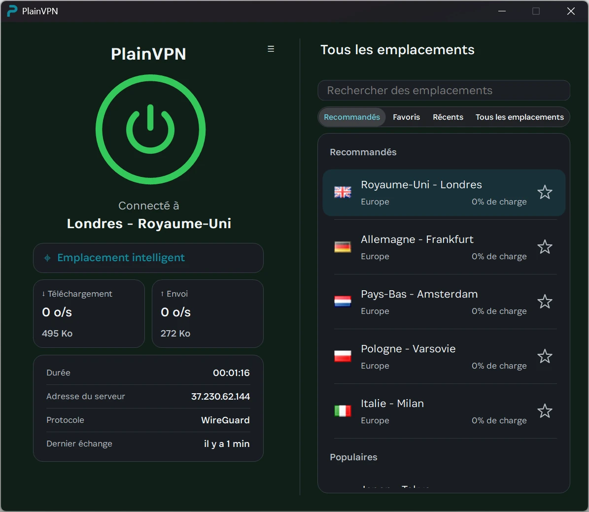 PlainVPN — Mode Avancé