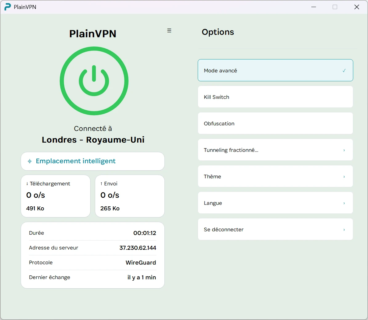 PlainVPN — Limitez les fuites de trafic avec Kill Switch