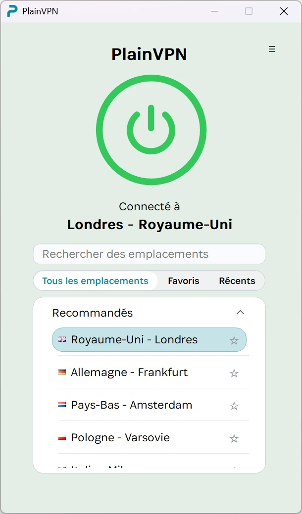 PlainVPN — Mode Simple